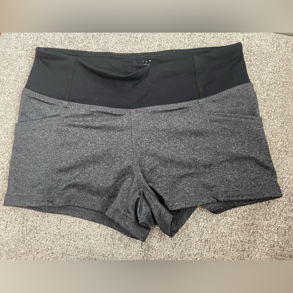 Gray and Black Athletic Shorts